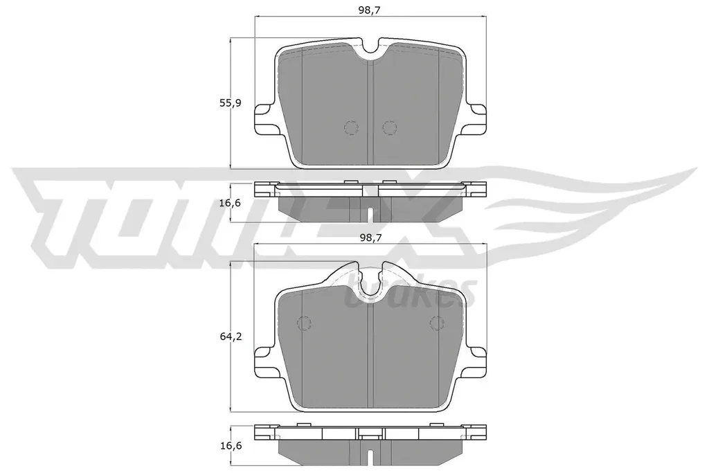 TX 19-73 TOMEX Brakes Комплект тормозных колодок, дисковый тормоз (фото 1)