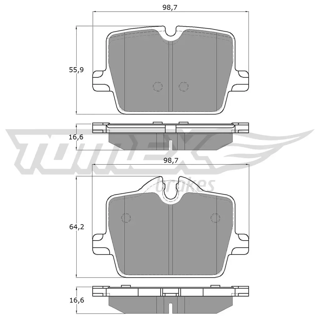 TX 19-73 TOMEX Brakes Комплект тормозных колодок, дисковый тормоз (фото 2)