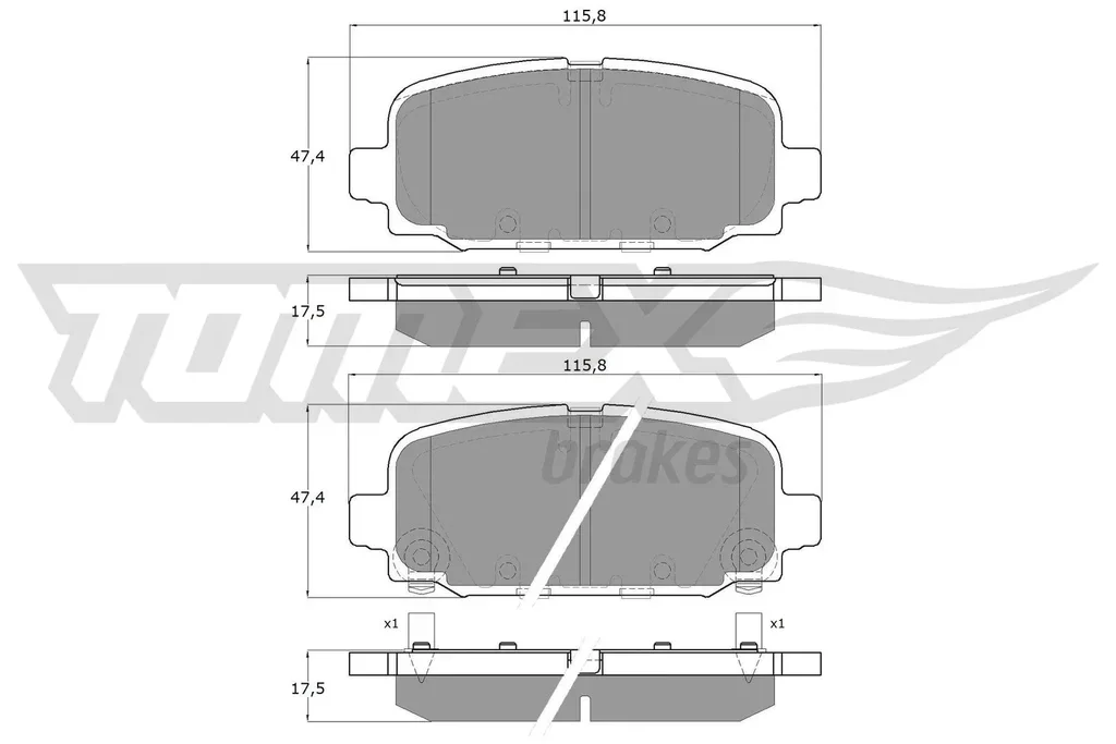 TX 19-79 TOMEX Brakes Комплект тормозных колодок, дисковый тормоз (фото 1)