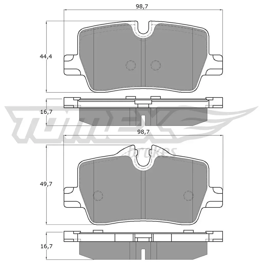 TX 19-85 TOMEX Brakes Комплект тормозных колодок, дисковый тормоз (фото 2)