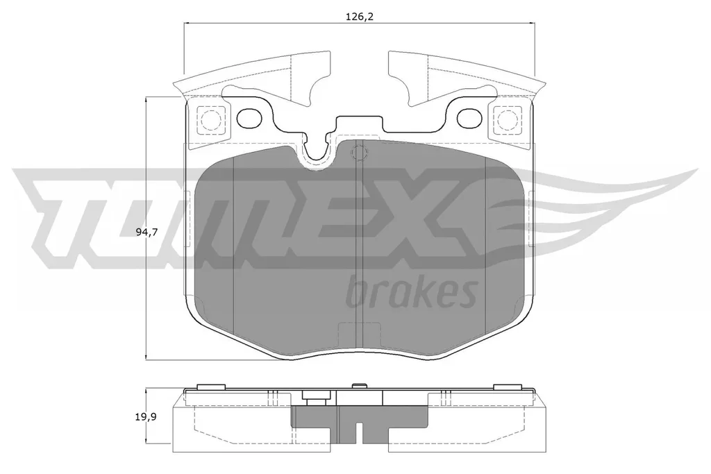 TX 19-86 TOMEX Brakes Комплект тормозных колодок, дисковый тормоз (фото 1)