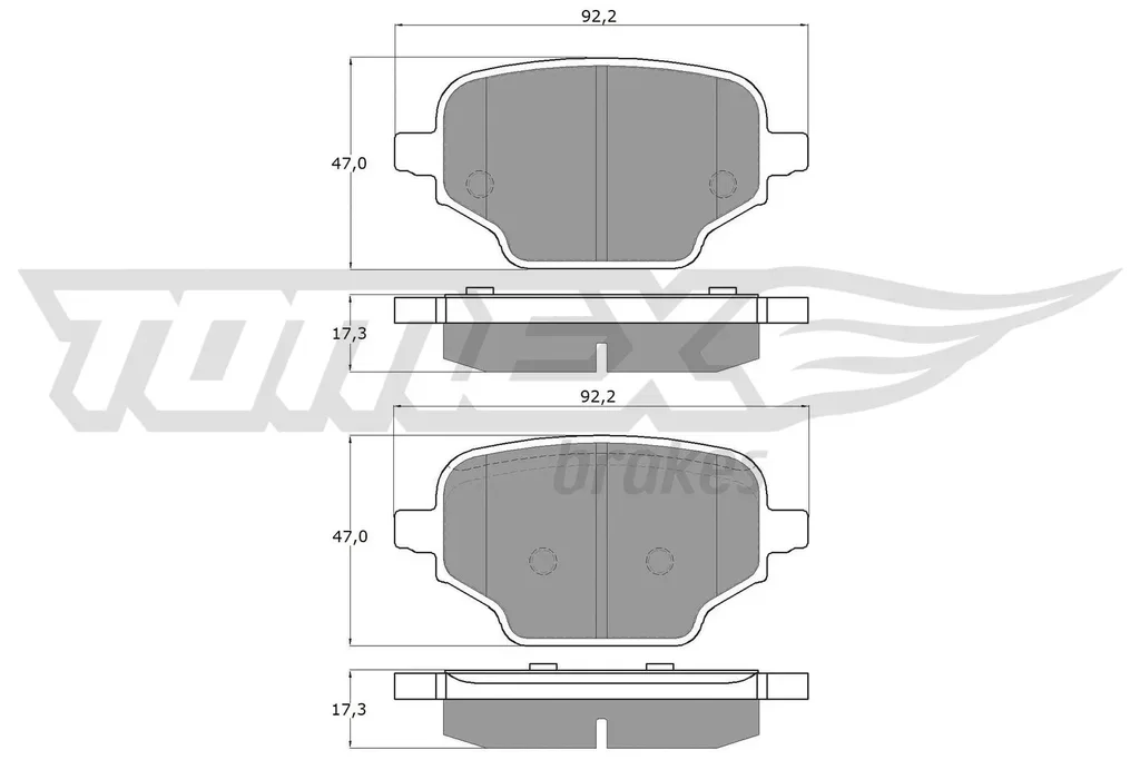 TX 19-92 TOMEX Brakes Комплект тормозных колодок, дисковый тормоз (фото 1)