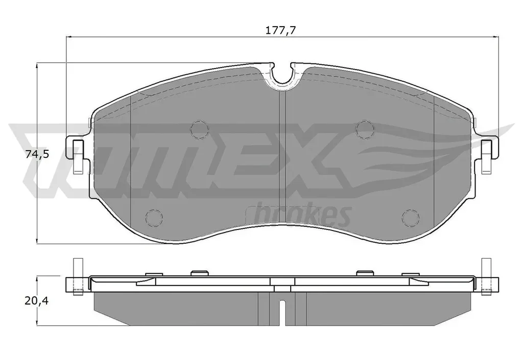 TX 19-96 TOMEX Brakes Комплект тормозных колодок, дисковый тормоз (фото 1)