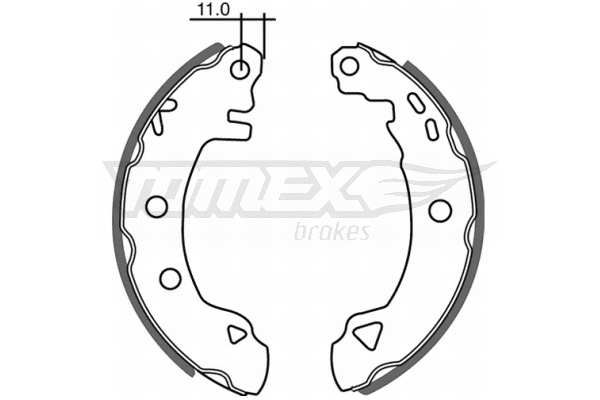 TX 21-02 TOMEX Brakes Комплект тормозных колодок (фото 1)