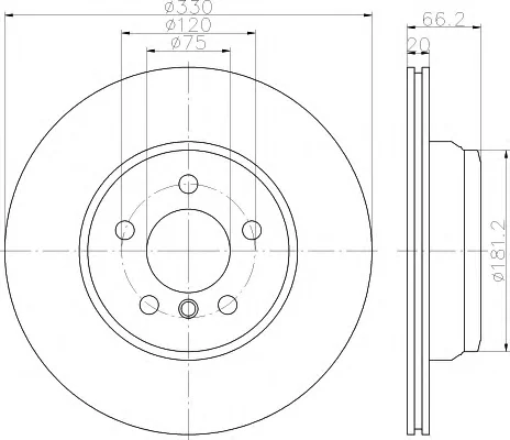 8DD 355 119-551 BEHR/HELLA/PAGID Тормозной диск (фото 1)