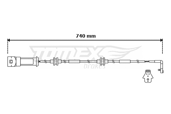 TX 30-76 TOMEX Brakes Сигнализатор, износ тормозных колодок (фото 1)