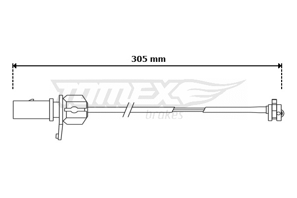 TX 30-86 TOMEX Brakes Сигнализатор, износ тормозных колодок (фото 1)