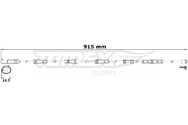 TX 31-19 TOMEX Brakes Сигнализатор, износ тормозных колодок (фото 1)