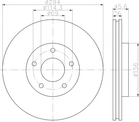 8DD 355 119-621 BEHR/HELLA/PAGID Тормозной диск (фото 1)