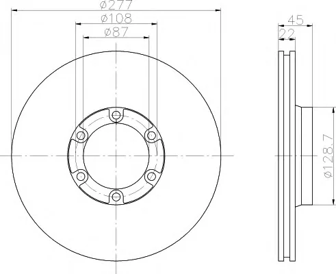 8DD 355 120-001 BEHR/HELLA/PAGID Тормозной диск (фото 1)