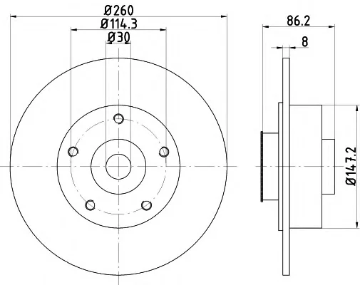 8DD 355 120-081 BEHR/HELLA/PAGID Тормозной диск (фото 1)