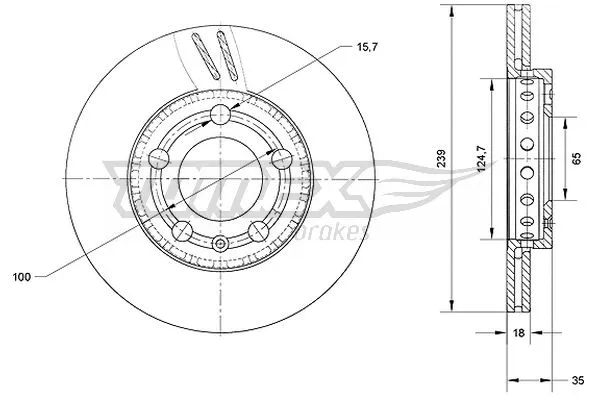 TX 71-09 TOMEX Brakes Тормозной диск (фото 1)