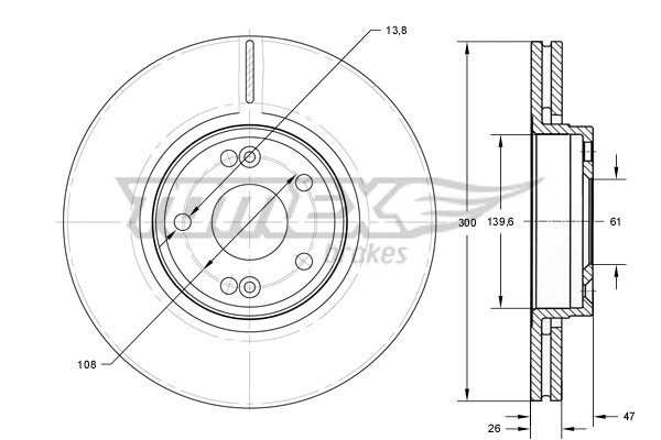 TX 72-12 TOMEX Brakes Тормозной диск (фото 1)