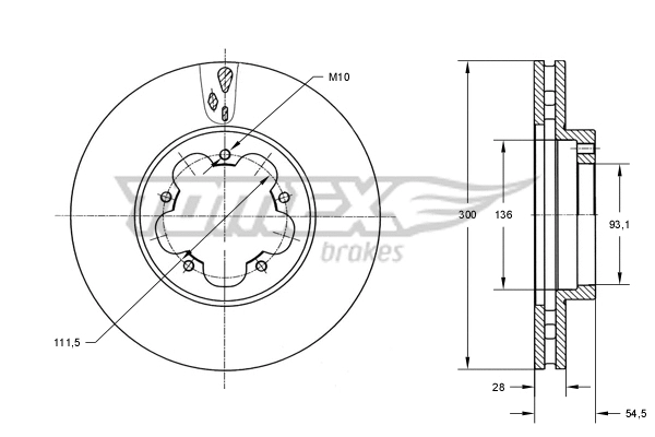 TX 72-13 TOMEX Brakes Тормозной диск (фото 1)