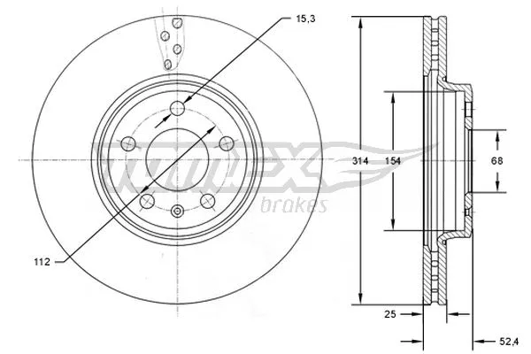 TX 72-48 TOMEX Brakes Тормозной диск (фото 1)