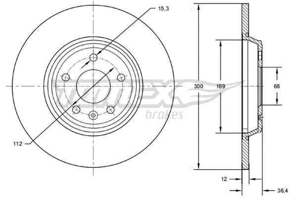 TX 72-50 TOMEX Brakes Тормозной диск (фото 1)