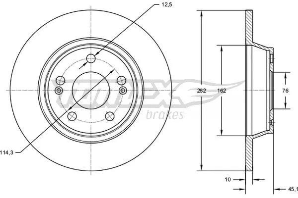 TX 72-58 TOMEX Brakes Тормозной диск (фото 1)