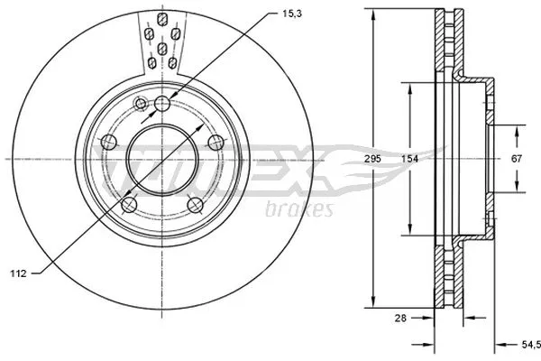 TX 72-91 TOMEX Brakes Тормозной диск (фото 1)