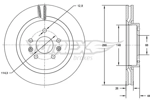 TX 72-99 TOMEX Brakes Тормозной диск (фото 1)