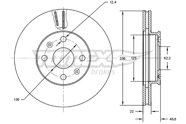 TX 73-03 TOMEX Brakes Тормозной диск (фото 1)