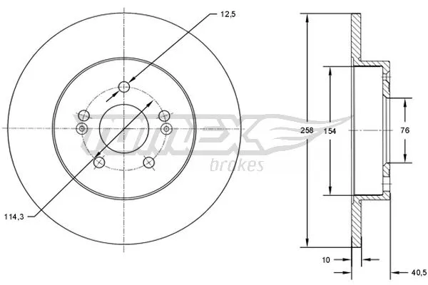 TX 73-05 TOMEX Brakes Тормозной диск (фото 1)