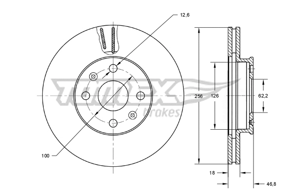 TX 73-33 TOMEX Brakes Тормозной диск (фото 1)