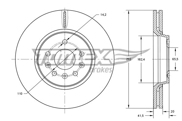 TX 73-79 TOMEX Brakes Тормозной диск (фото 1)