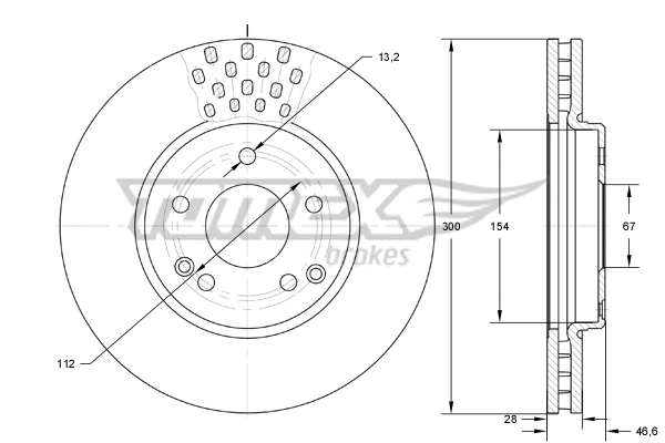 TX 74-04 TOMEX Brakes Тормозной диск (фото 1)