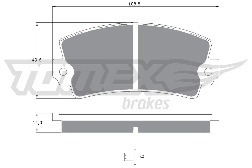 TX 10-432 TOMEX Brakes Комплект тормозных колодок, дисковый тормоз (фото 1)