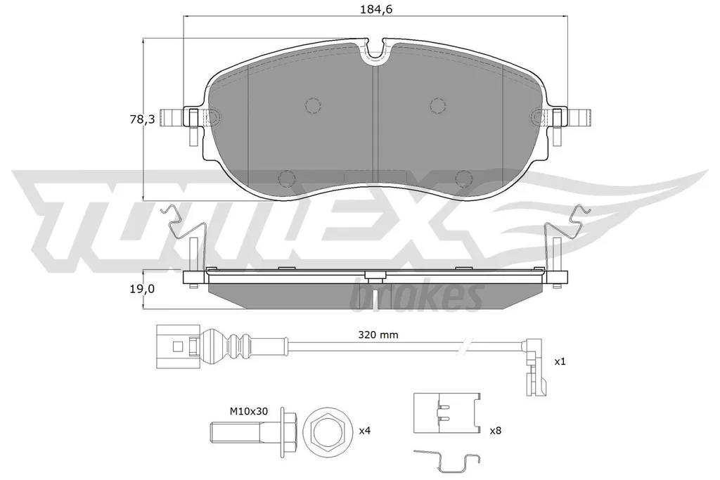 TX 60-00 TOMEX Brakes Комплект тормозных колодок, дисковый тормоз (фото 1)