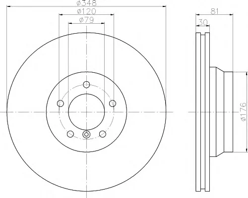 8DD 355 121-131 BEHR/HELLA/PAGID Тормозной диск (фото 1)