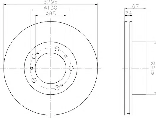 8DD 355 121-571 BEHR/HELLA/PAGID Тормозной диск (фото 1)