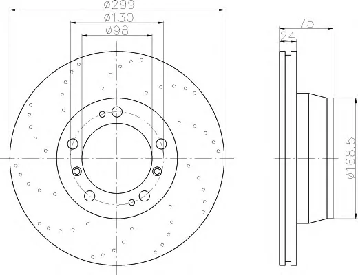 8DD 355 121-811 BEHR/HELLA/PAGID Тормозной диск (фото 1)