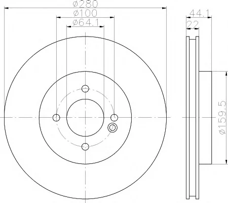 8DD 355 121-821 BEHR/HELLA/PAGID Тормозной диск (фото 1)