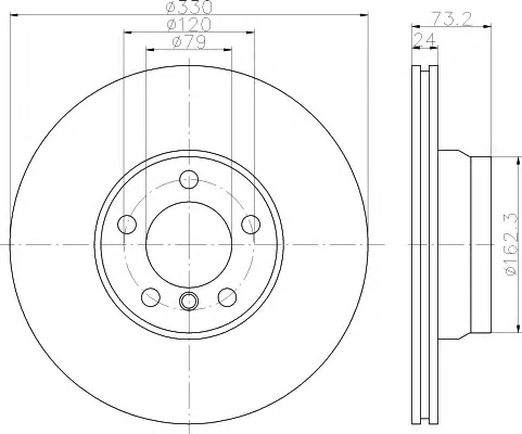 8DD 355 121-841 BEHR/HELLA/PAGID Тормозной диск (фото 1)