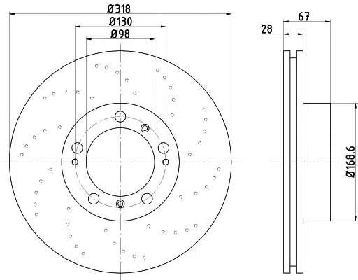 8DD 355 121-881 BEHR/HELLA/PAGID Тормозной диск (фото 1)