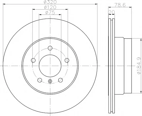 8DD 355 122-071 BEHR/HELLA/PAGID Тормозной диск (фото 1)