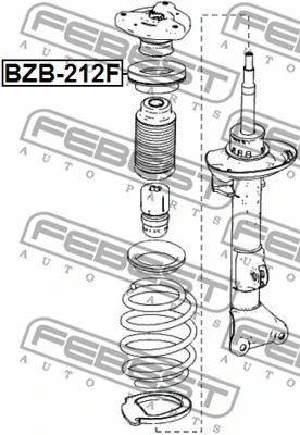 BZB-212F FEBEST Подшипник качения, опора стойки амортизатора (фото 2)
