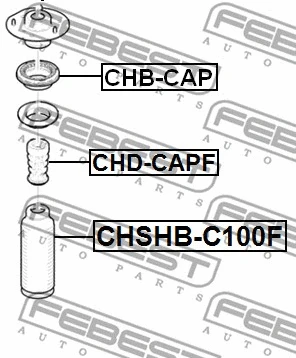 CHB-CAP FEBEST Подшипник качения, опора стойки амортизатора (фото 2)