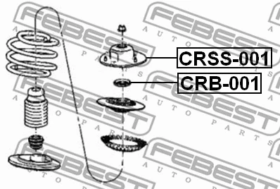 CRB-001 FEBEST Подшипник качения, опора стойки амортизатора (фото 2)