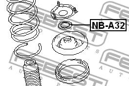 NB-A32 FEBEST Подшипник качения, опора стойки амортизатора (фото 2)