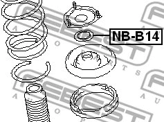 NB-B14 FEBEST Подшипник качения, опора стойки амортизатора (фото 2)