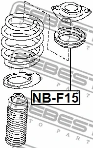 NB-F15 FEBEST Подшипник качения, опора стойки амортизатора (фото 2)