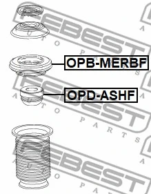 OPB-MERBF FEBEST Подшипник качения, опора стойки амортизатора (фото 1)