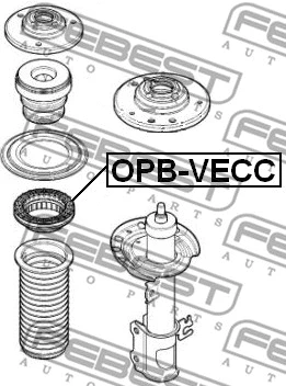 OPB-VECC FEBEST Подшипник качения, опора стойки амортизатора (фото 2)