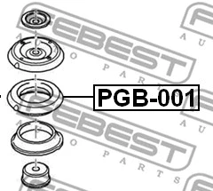 PGB-001 FEBEST Подшипник качения, опора стойки амортизатора (фото 2)