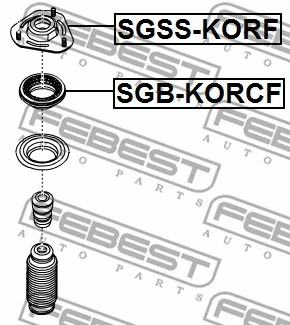 SGB-KORCF FEBEST Подшипник качения, опора стойки амортизатора (фото 2)