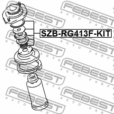 SZB-RG413F-KIT FEBEST Подшипник качения, опора стойки амортизатора (фото 2)