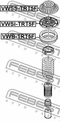 VWB-TRT5F FEBEST Подшипник качения, опора стойки амортизатора (фото 2)