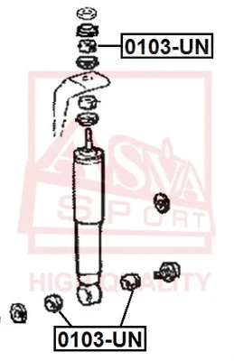 0103-UN ASVA Ремкомплект, опора стойки амортизатора (фото 1)